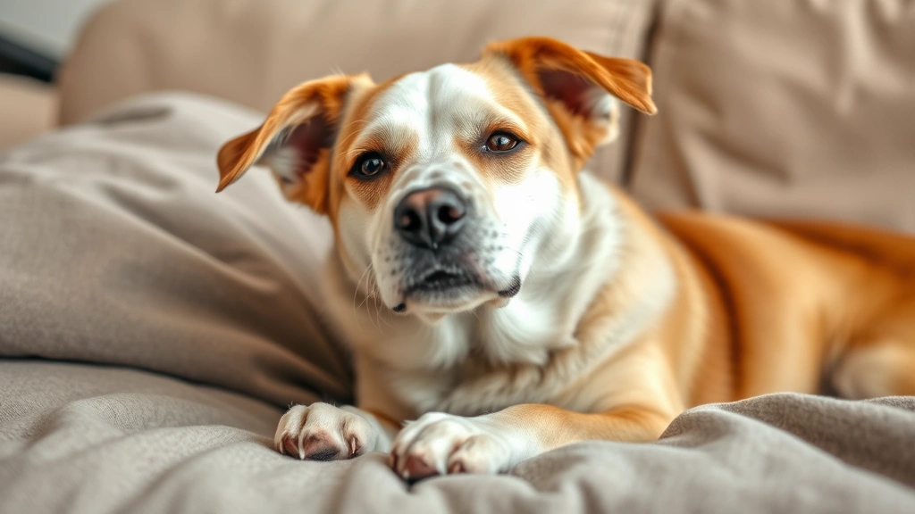 why do dogs throw up bile -
dog looking content and comfortable
