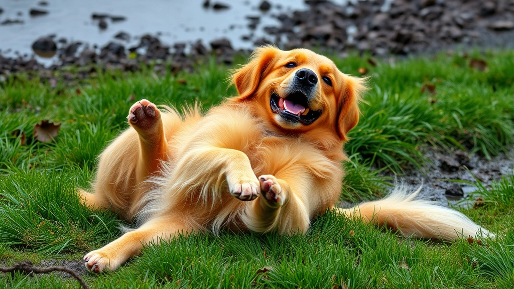 why do dogs wallow in poop dog photo 0