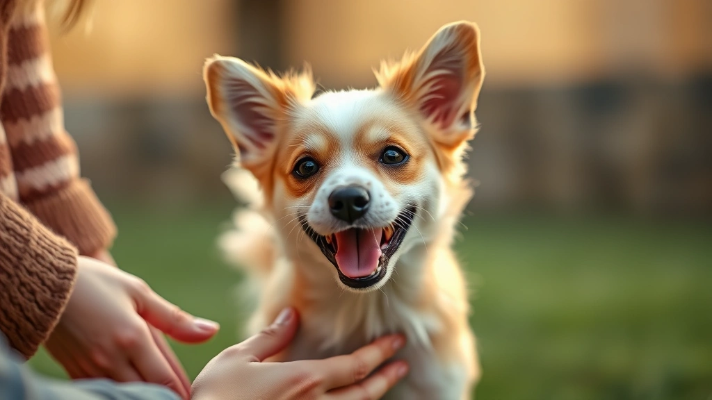 why do little dogs shake -
Photorealistic happy small dog with tail wagging, full-body vibrating with exci