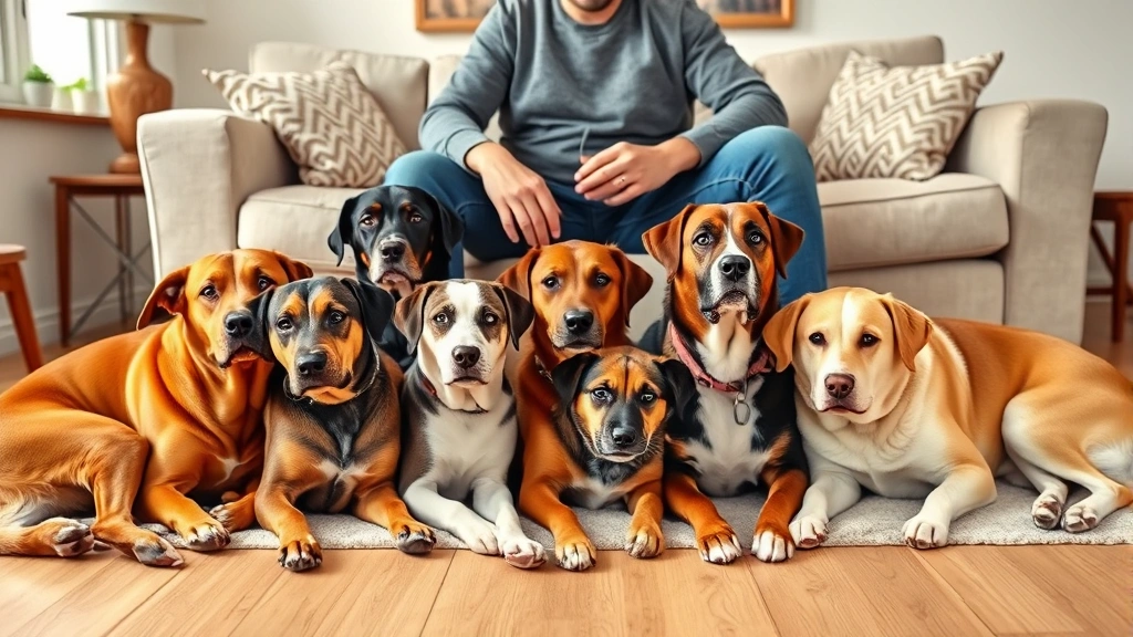 why does a dog lay on your feet -
Multiple dogs of different breeds laying on owner’s feet in living room,