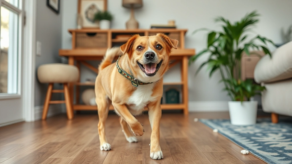 why does dog smell my crotch -
showing natural dog behavior in a relatable home environment