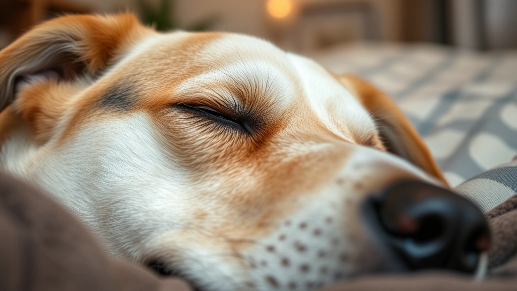 why does my dog bark in his sleep -
Photorealistic close-up of a dog’s face during REM sleep showing rapid ey