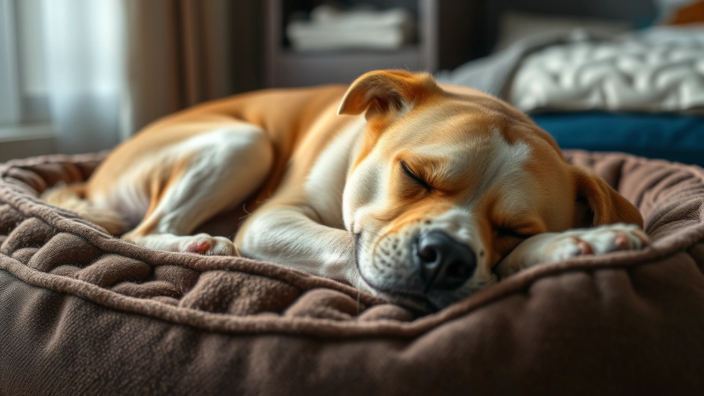 why does my dog cry in his sleep -
in deep REM sleep on a comfortable dog bed