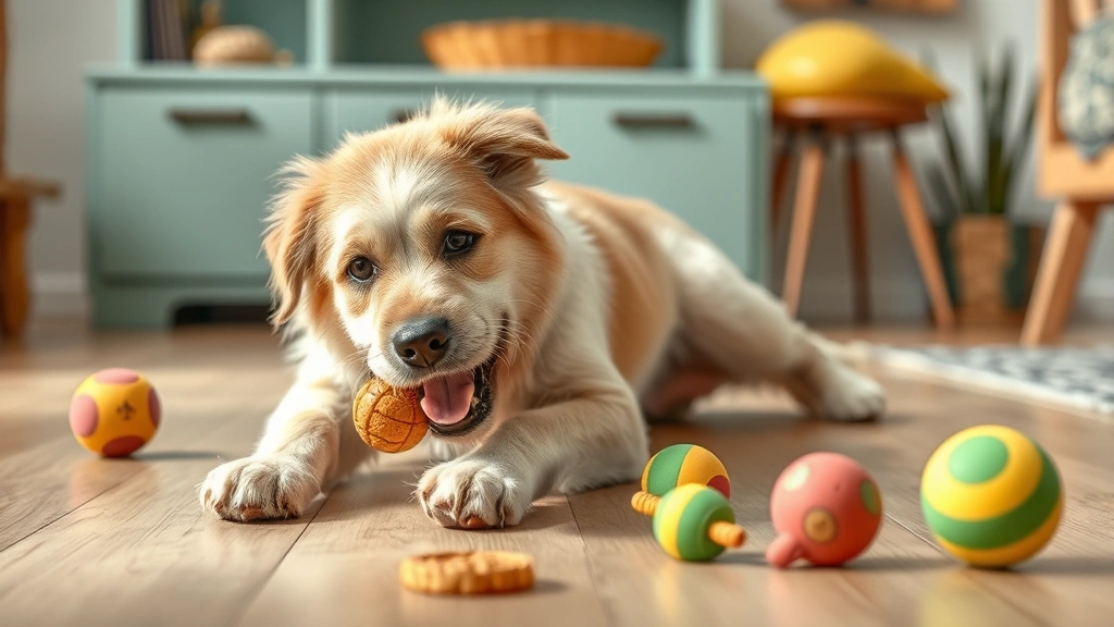 why does my dog eat my underwear -
healthy dog playing with appropriate chew toys and puzzle toys indoors

