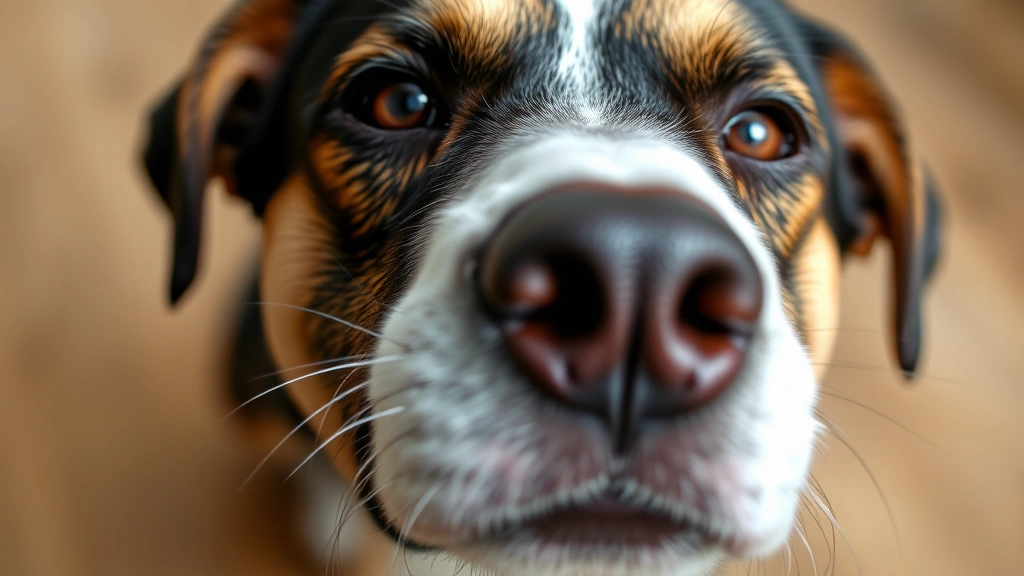 why does my dog eat my underwear -
A close-up of a dog’s face showing anxiety and stress
