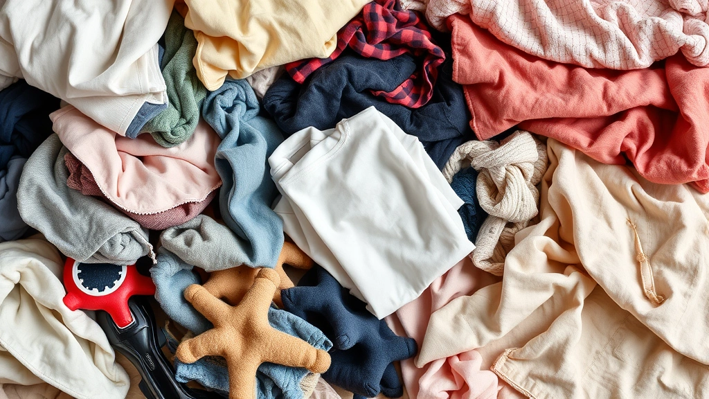 why does my dog eat my underwear -
lying next to a pile of laundry and fabric items
