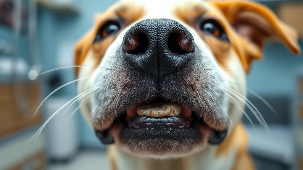 why does my dog eat rocks -
Close-up of a dog’s mouth with a small rock visible, veterinary examinati