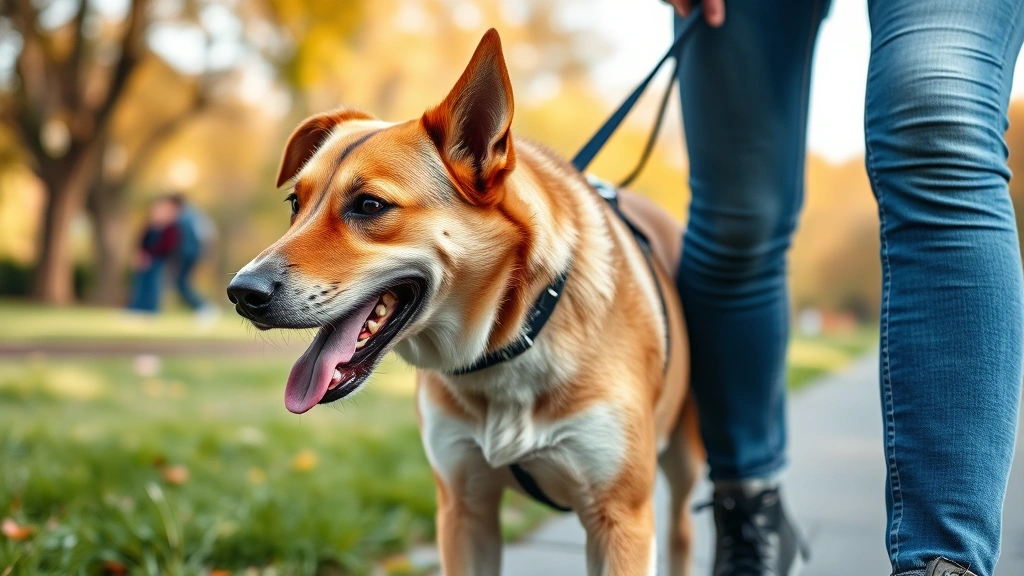 why does my dog lean on me -
A mixed breed dog pressing their entire body against their owner’s side d