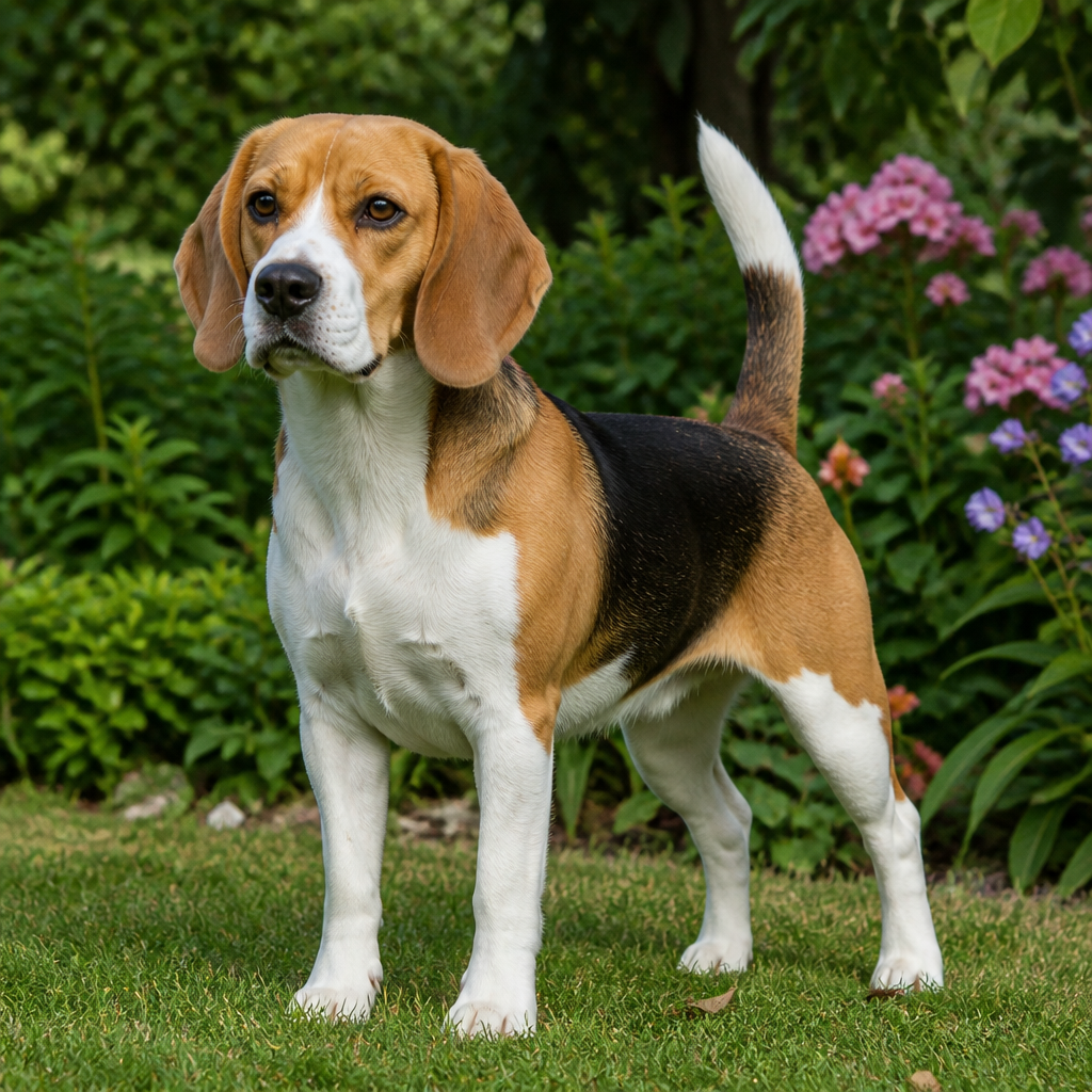 Dog anal gland issues — illustrative photo of a beagle in a garden